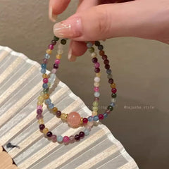 colorful beads on the vintage bracelet