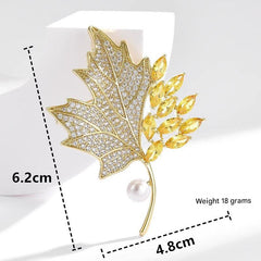 Stylish Golden Brooch on Model