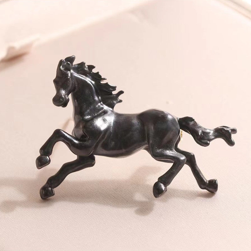 Three colour options of horse brooch