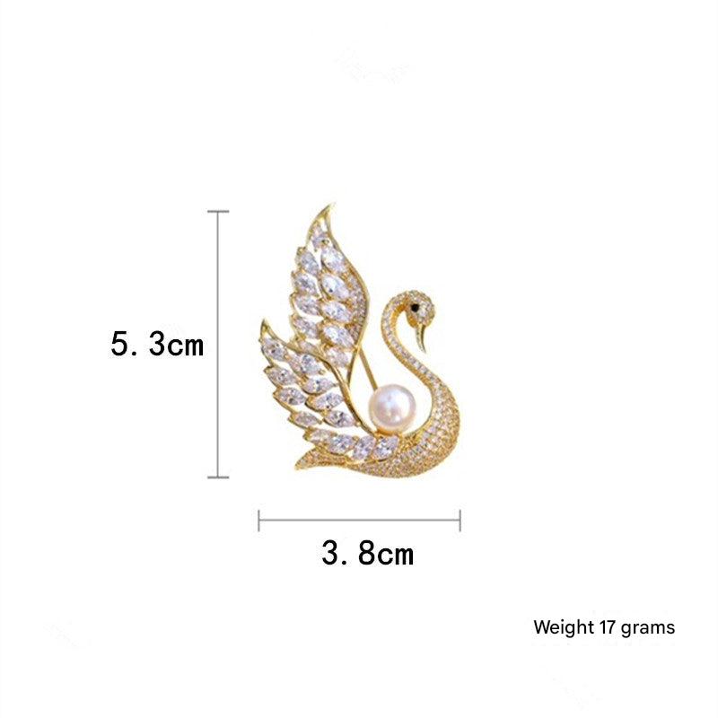 Multiple perspectives of the swan brooch image 8