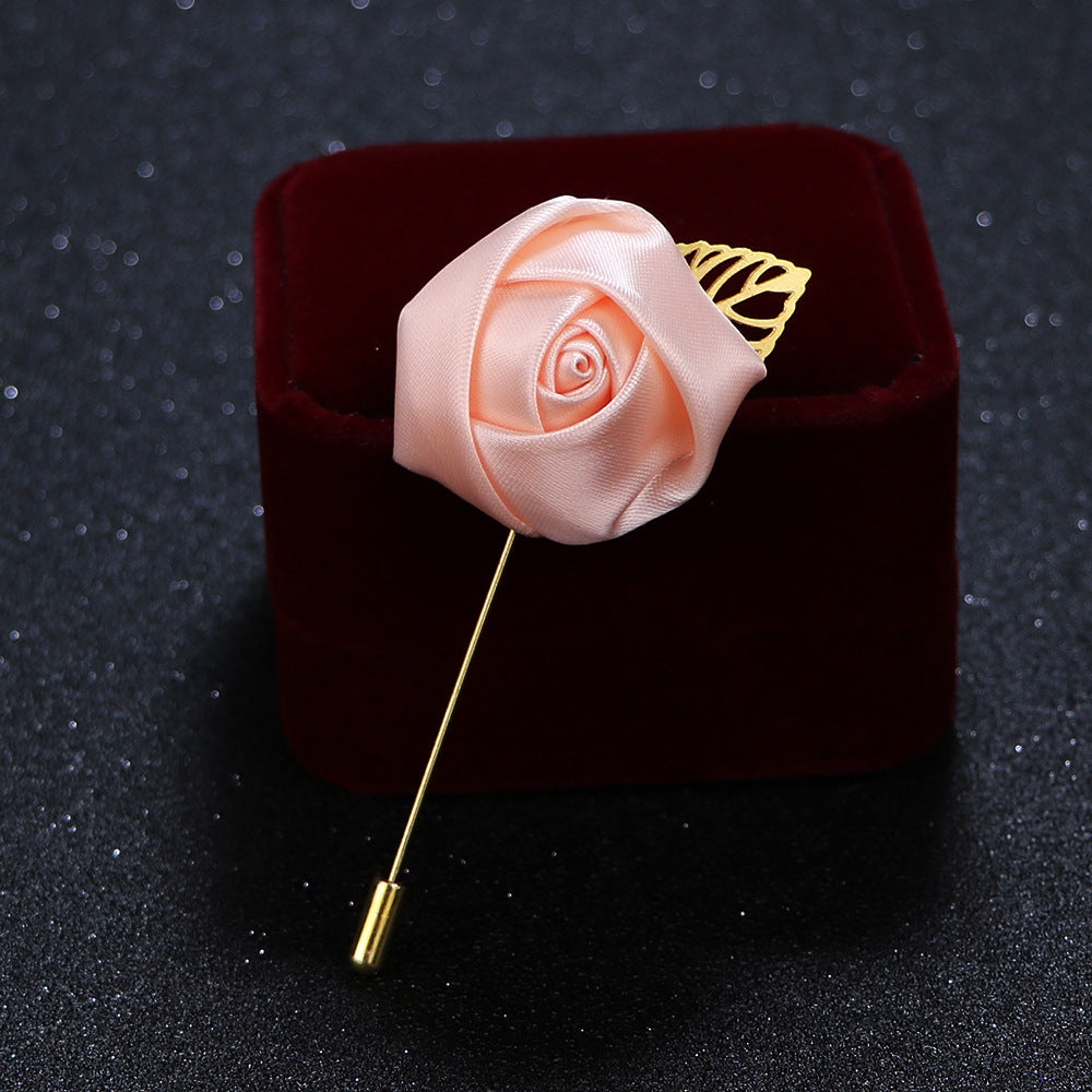 close-up of floral brooch design
