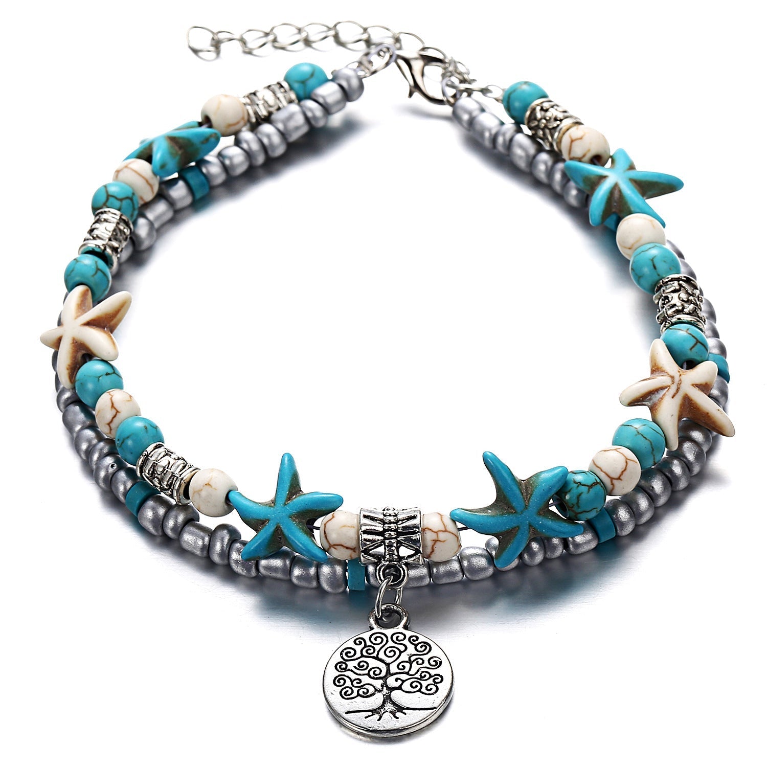 Fashionable Summer Anklet with Nature Motifs