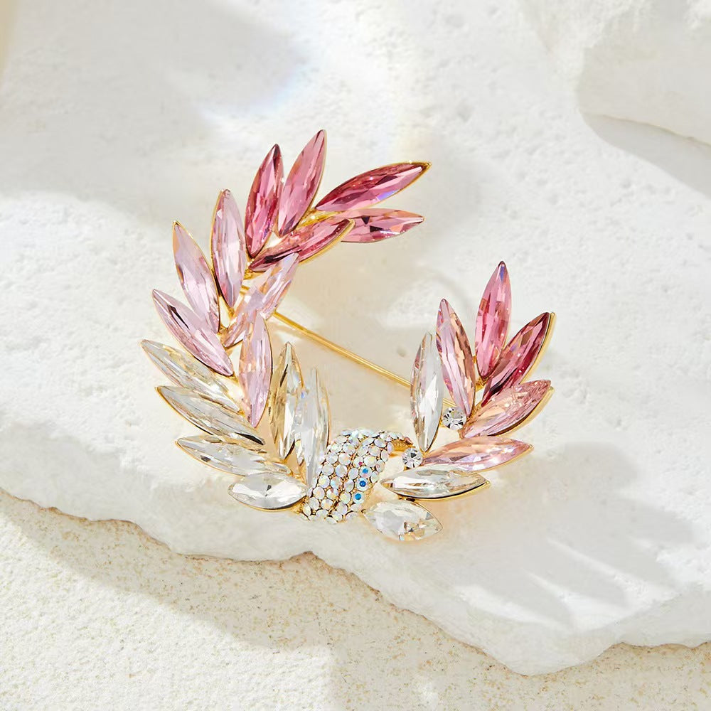 light blue colour option brooch