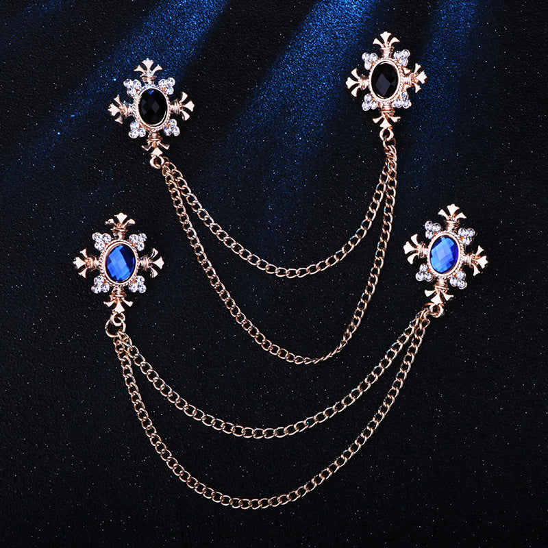 Close-up of rhinestone brooch with unique design image 2
