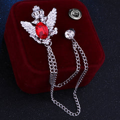Styled with Casual Attire showing eagle brooch