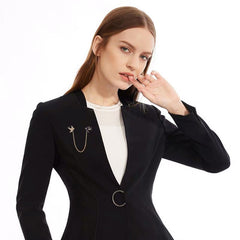 Fashionable acceleration pin with chain