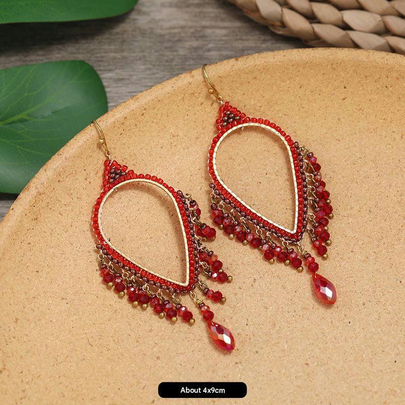 Stylish earrings displayed with bohemian outfits