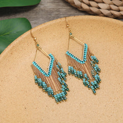 Set of long vintage chic earrings hanging