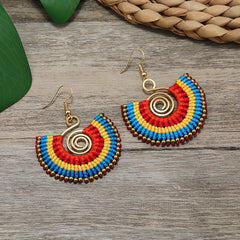 Handmade Bohemian Woven Earrings Design 10