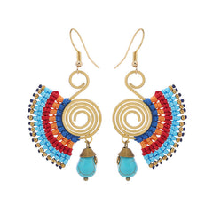 Handmade Bohemian Woven Earrings Design 5