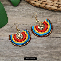 Handmade Bohemian Woven Earrings Design 8