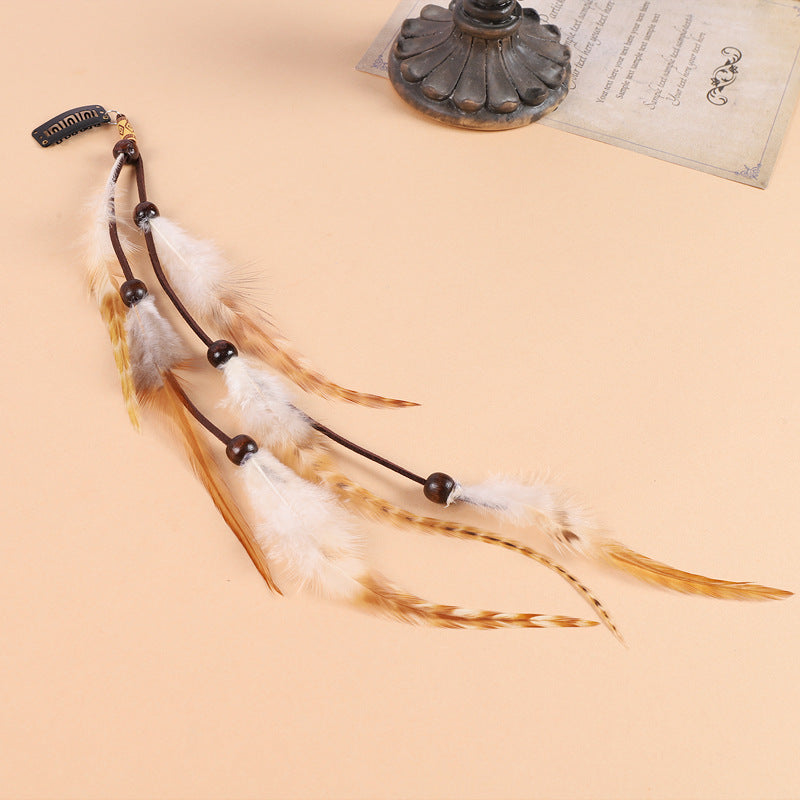 Colourful tassel hair accessory in natural light