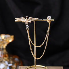 Close-up of elegant pearl-embedded brooch