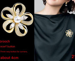 Stylish floral brooch pin design 1