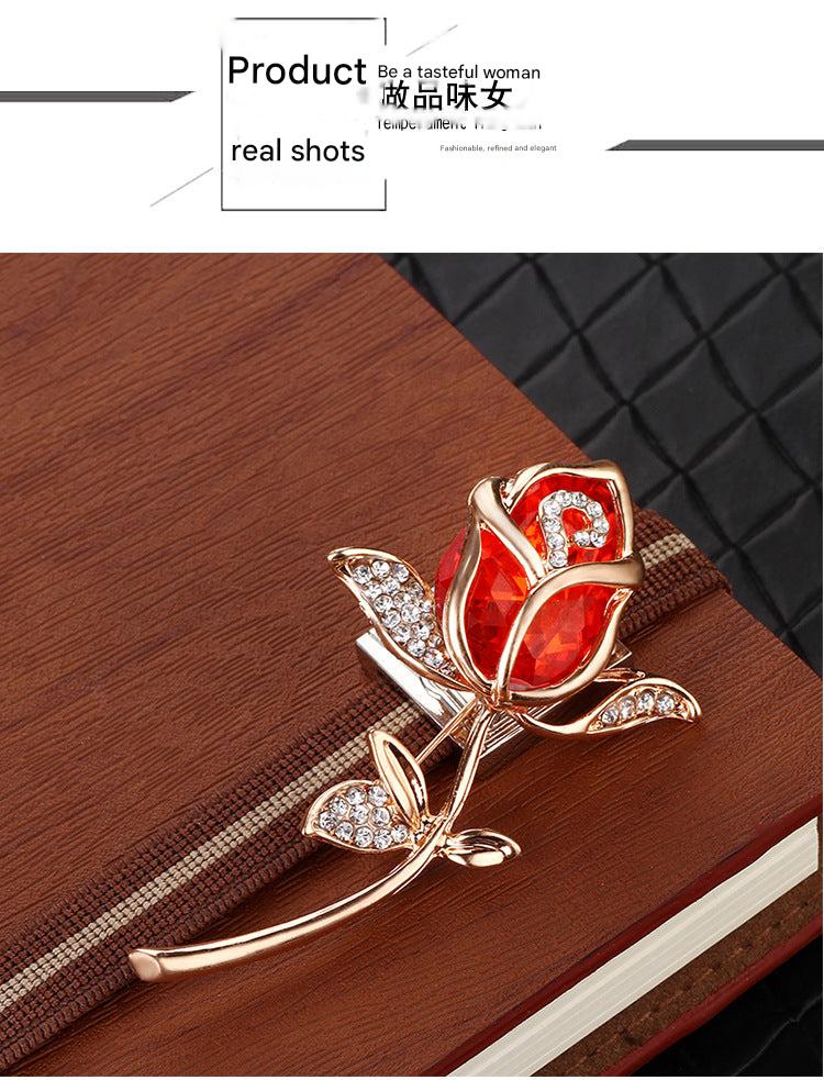 Elegant rose brooch lifestyle image