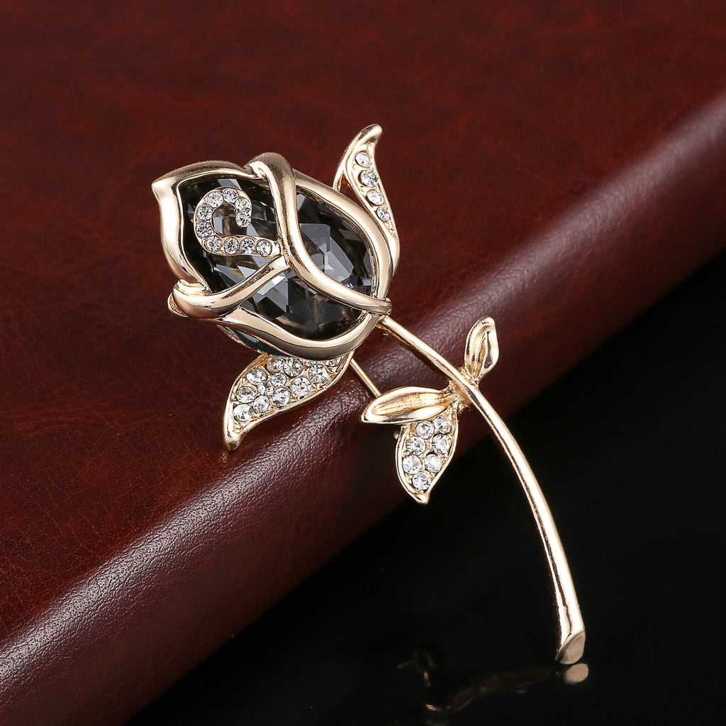 Elegant rose brooch lifestyle image