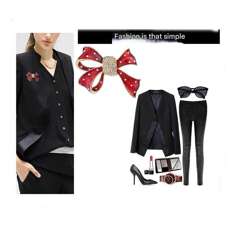 Stylish Alloy & Ribbon Brooch for Women Image 2