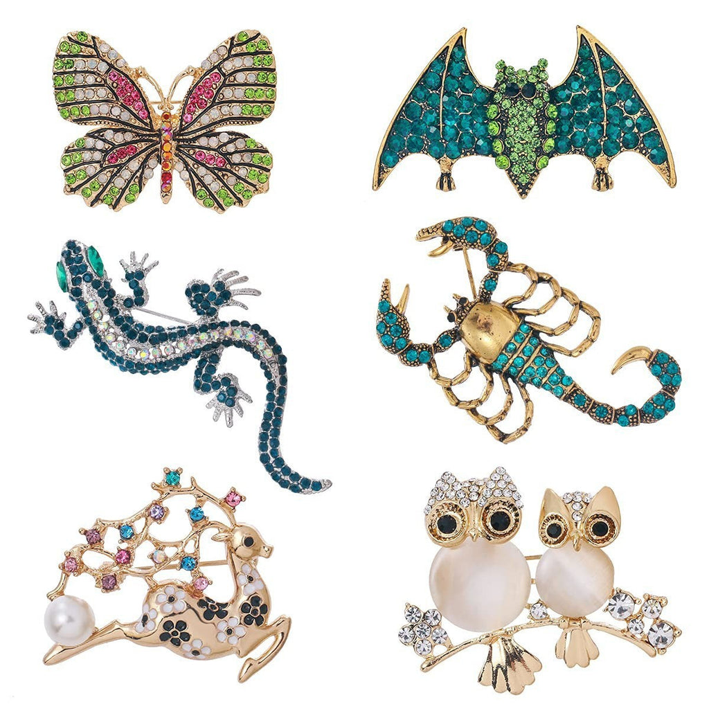 Elegant scorpion brooch close-up