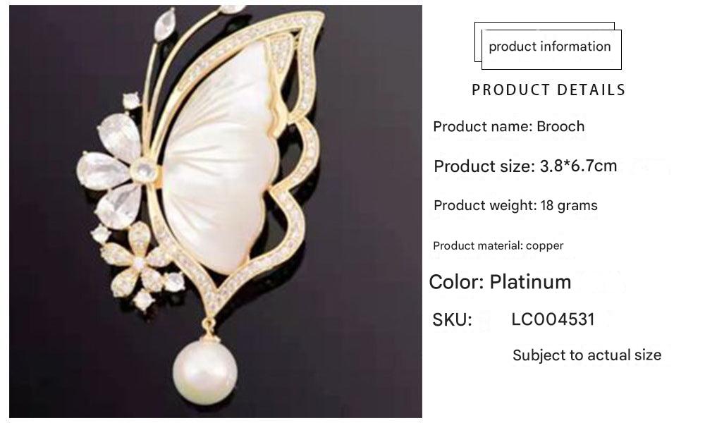 Copper crafted butterfly brooch - Image 7