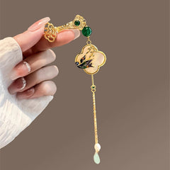 beautiful brooch accessory on fabric background