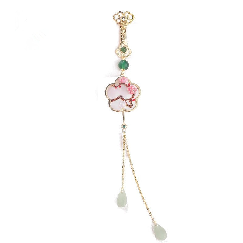 traditional Chinese style brooch side view
