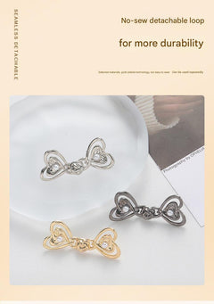 Metal waist button for clothing adjustments