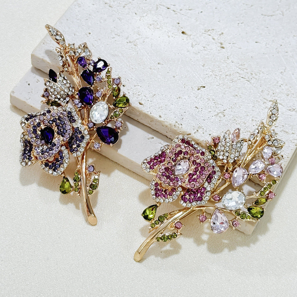 Elegant brooch on a fashionable jacket