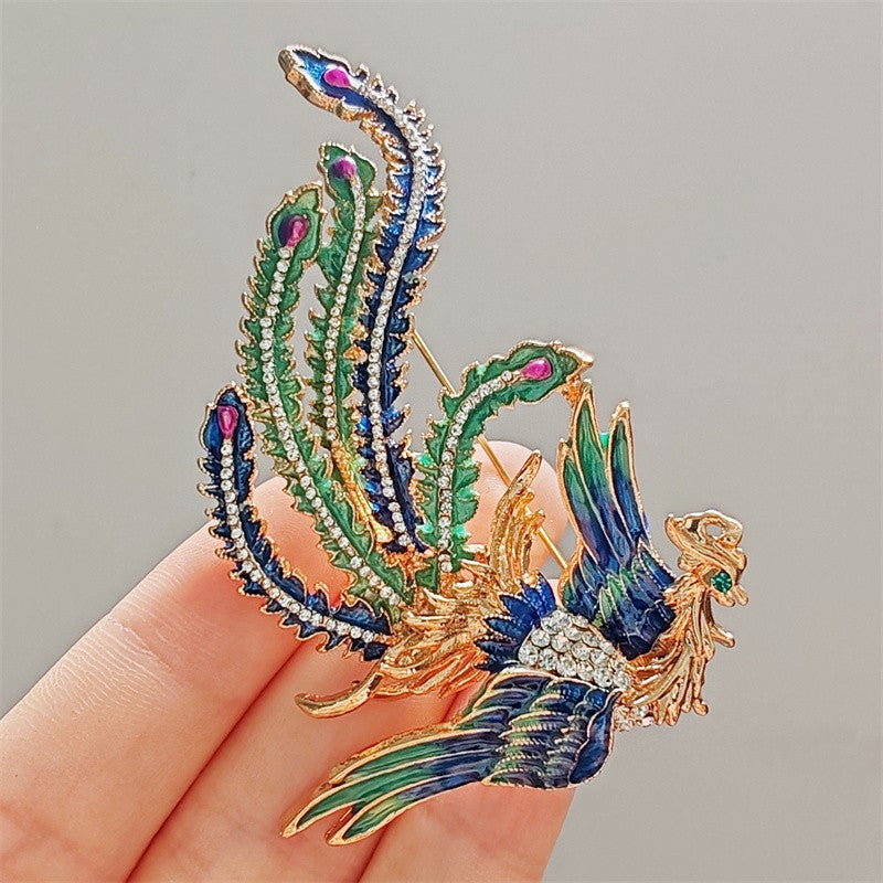 Durable alloy with rhinestones brooch