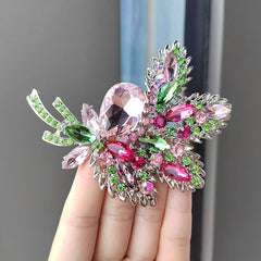Coffee colour flower brooch image