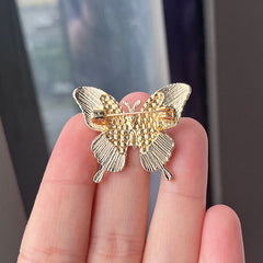 elegant rhinestone butterfly brooch