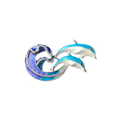 Trendy Dolphin Brooch highlighted with vibrant colours