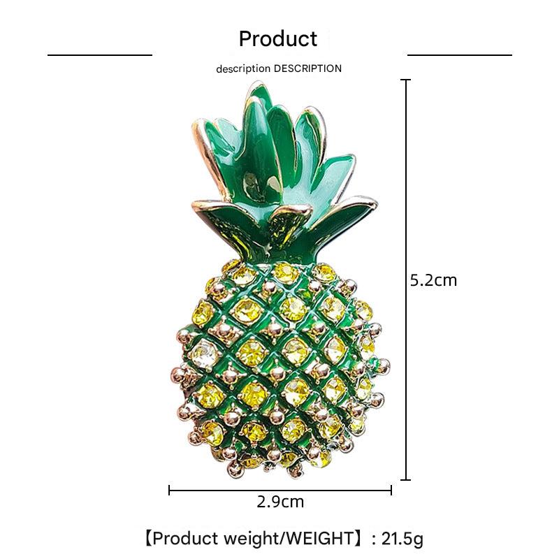 Trendy Pineapple Brooch side view