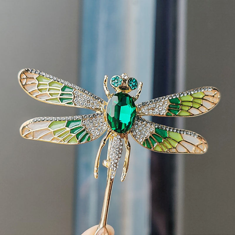 Vintage-Inspired Dragonfly Enamel Brooch