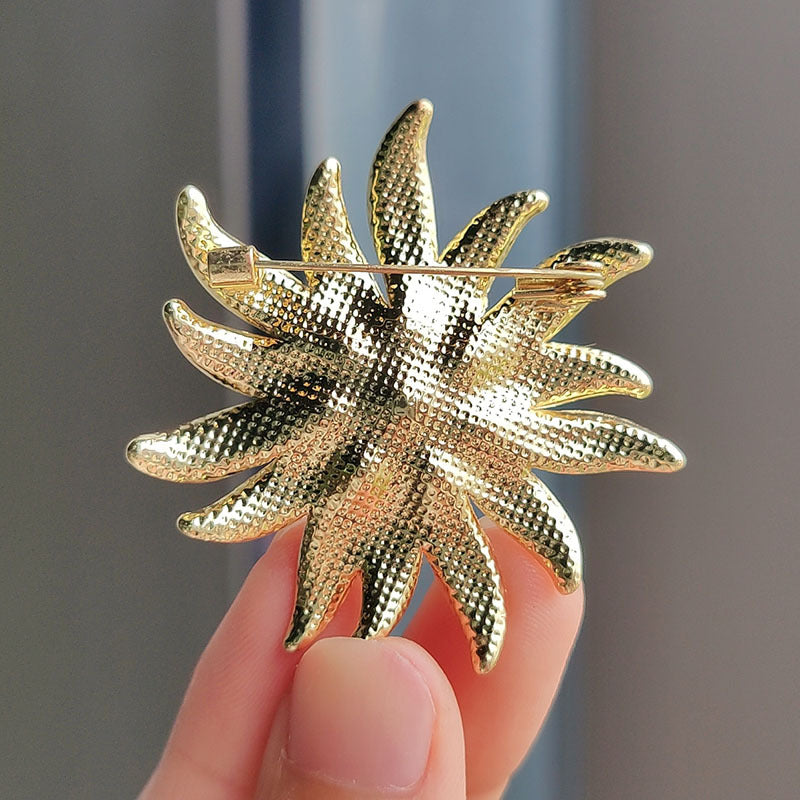 fashion pearl brooch against a white background