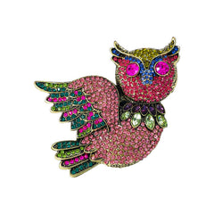 owl brooch on a jewellery display