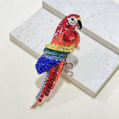 Trendy brooch styling on a scarf