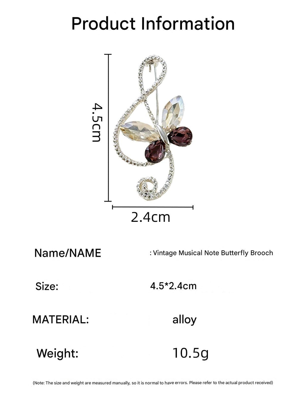 Creative arrangement of several brooches including butterfly design