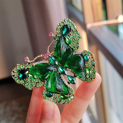 Elegant butterfly brooch on a scarf