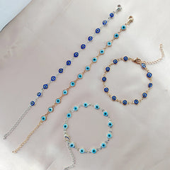 Model Wearing Evil Eye Bracelet