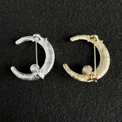 fashionable brooch styled with outfit