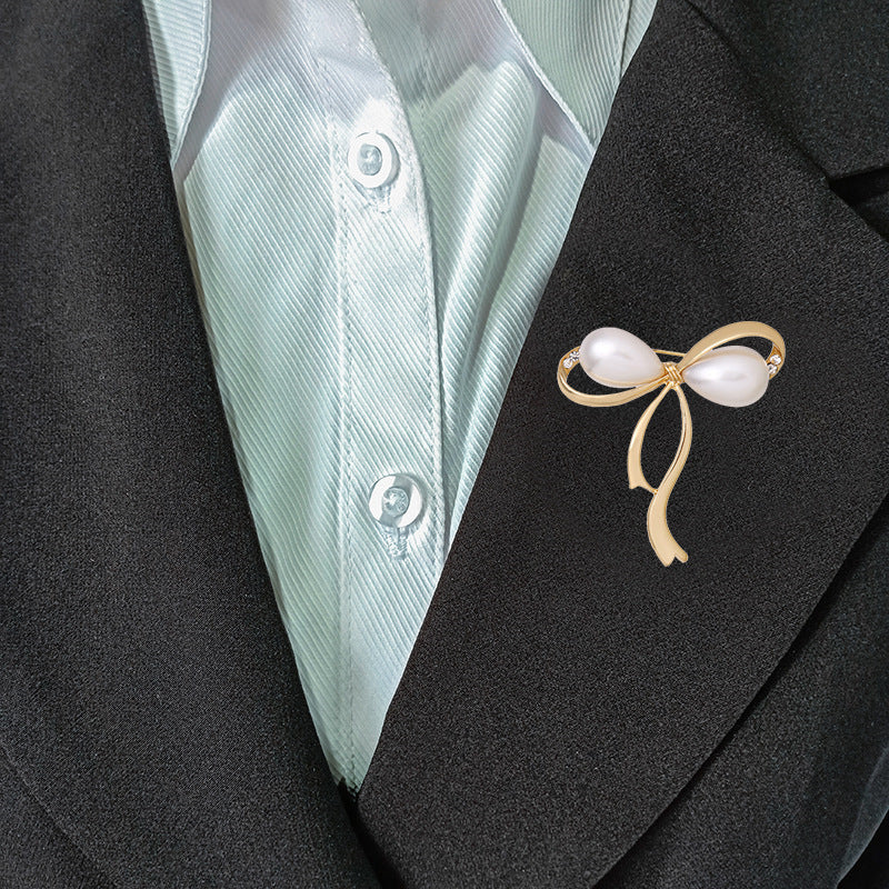 Chic Bow Brooch for Women displayed