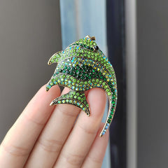 Tropical Fish Brooch with rhinestones