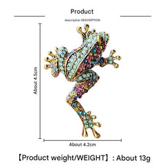 Charming Frog Brooch with vibrant colours