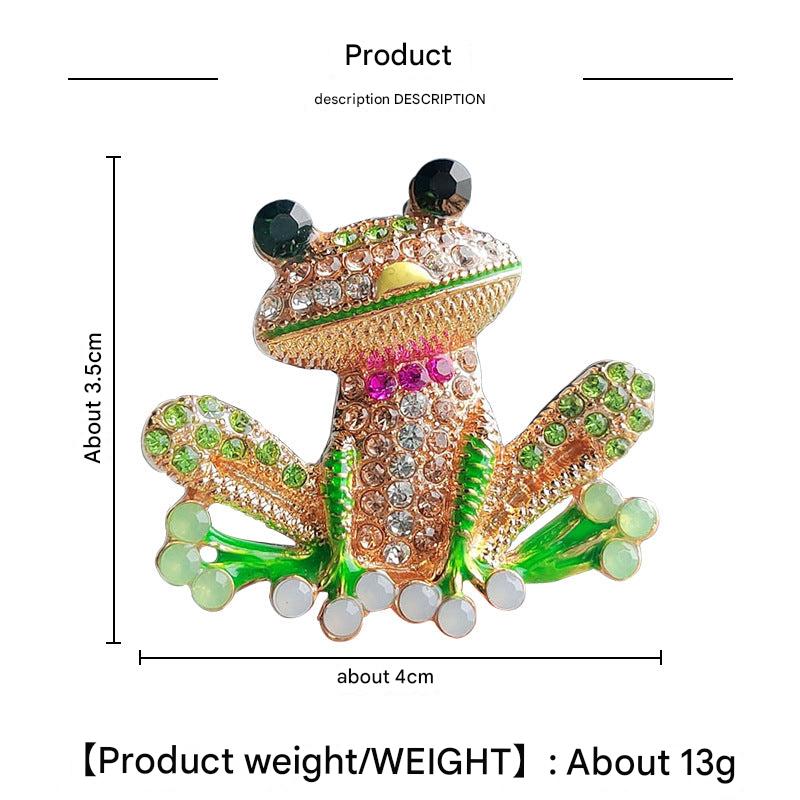 Charming Frog Brooch in multi-colour options