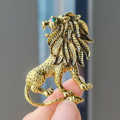 Close-up of animal motif on Baroque Shield Brooch