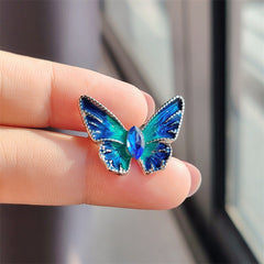 Butterfly brooch pin with vibrant colours