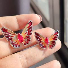 Elegant butterfly brooch on a jacket