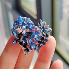 Close-up of the Butterfly Heart Brooch design