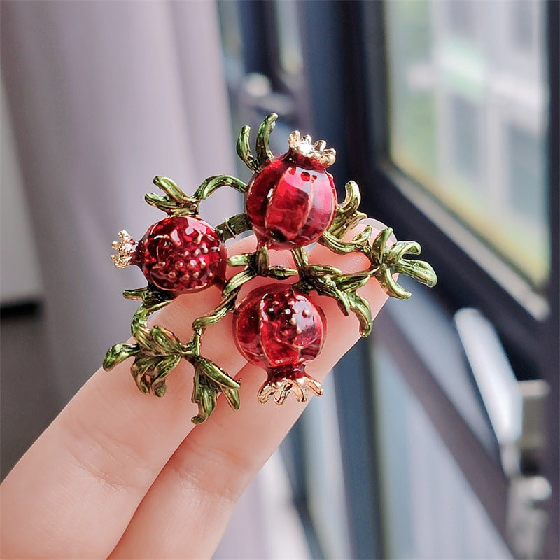 Retro fruit brooch collection with varied designs