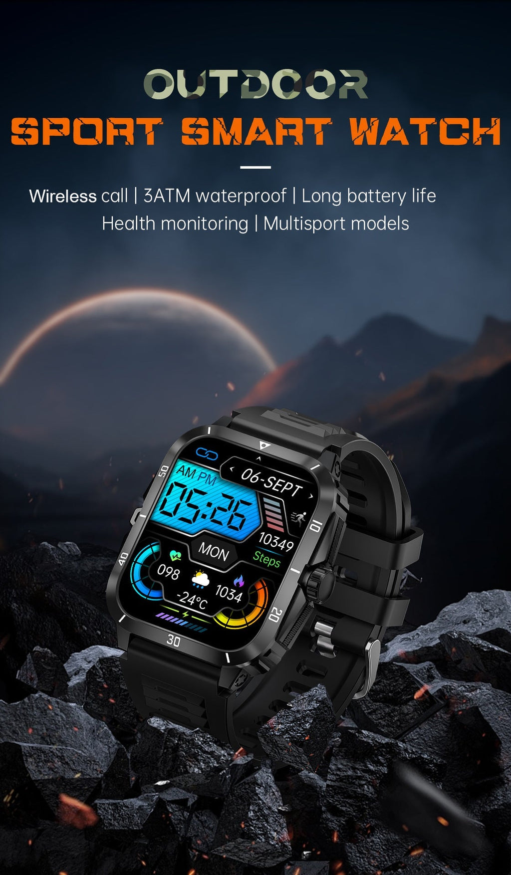 Smart Sports Watch Waterproof Fitness Tracker - Image 2
